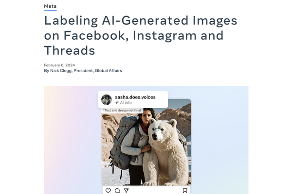 Facebook、InstagramなどのAI画像投稿にラベル付けを計画 画像