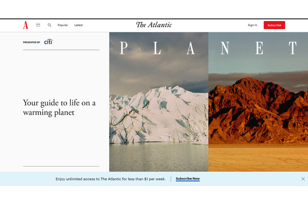 The Atlanticが気候変動をテーマにしたニュースレター「Planet」をローンチ 画像