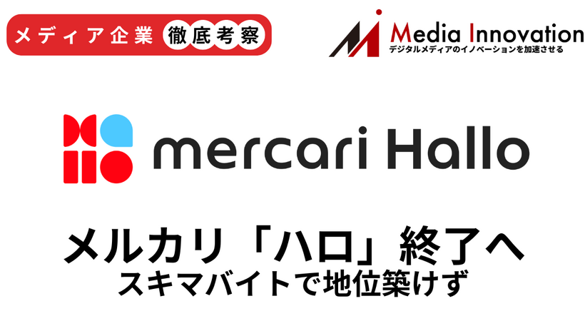 スキマバイト「メルカリ ハロ」終了、2桁成長に向けた一手失う【メディア企業徹底考察 #287】