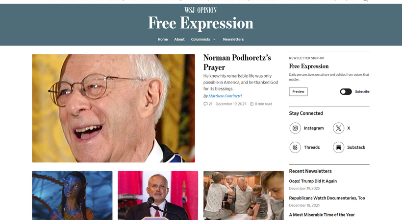 「ウォール・ストリート・ジャーナル」オピニオン欄を強化、サブスタックでも有料配信