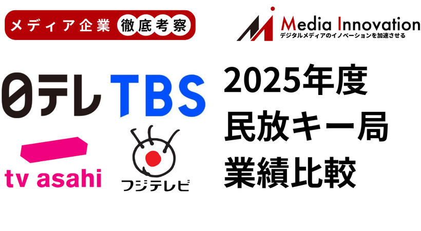 2025年度キー局上期の業績比較と成長戦略の違いについて解説【メディア企業徹底考察 #297】