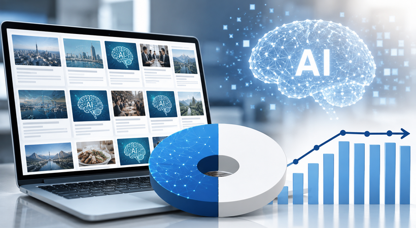 オンライン記事の約50%がAI生成、Graphiteが5.5万ページ分析で「頭打ち」傾向を確認