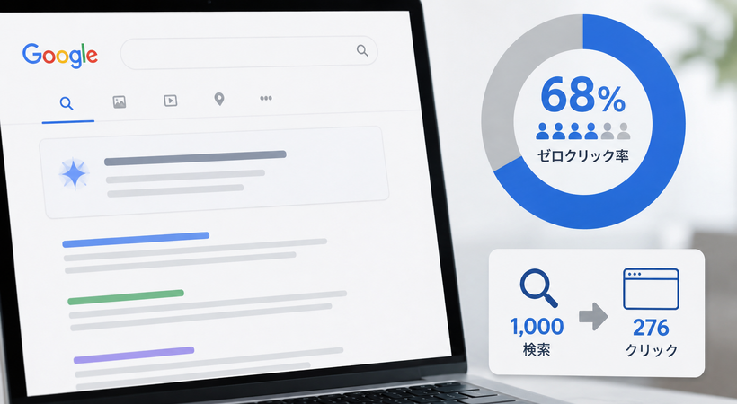 Google検索のゼロクリック率が68%に到達、1000検索中わずか276クリックしか外部サイトに流れず