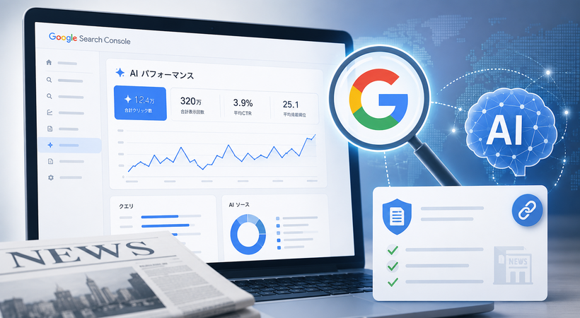Google Search Consoleに生成AIパフォーマンスレポートが拡大展開、ニュース購読リンクには新ポリシーも
