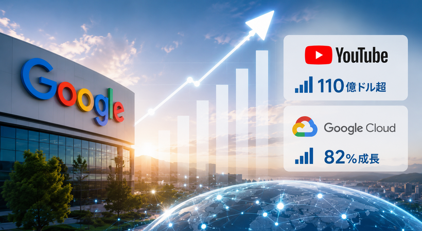 アルファベットの2026年Q2決算、売上高1,198億ドルで24%増　YouTube広告は110億ドル超、Google Cloudは82%成長と加速