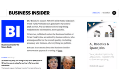 米Business Insider、カスタムGPTで記事を執筆する実験を開始 画像