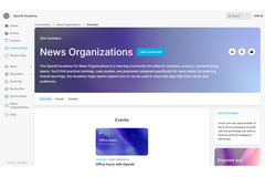 OpenAIがメディア企業向けのAI活用プログラムを公開、現場で活用できる内容を重視 画像