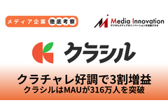 レシチャレ好調でクラシル3割増収、月間アクティブユーザー数316万突破【メディア企業徹底考察 #315】 画像