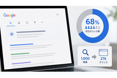 Google検索のゼロクリック率が68%に到達、1000検索中わずか276クリックしか外部サイトに流れず 画像