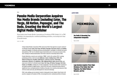 ペンスキーメディア、Vox Mediaから残る7ブランドを買収　「Billboard」「Variety」など運営 画像