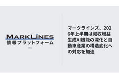 マークラインズ、2026年上半期は減収増益　生成AI機能の深化と自動車産業の構造変化への対応を加速 画像
