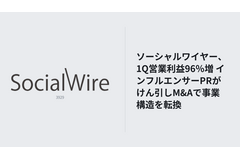 ソーシャルワイヤー、1Q営業利益96％増 インフルエンサーPRがけん引しM&Aで事業構造を転換 画像