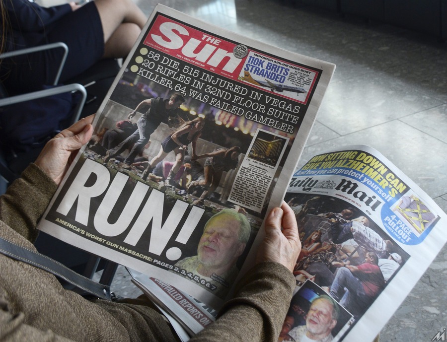 <p>イギリスを代表する大衆紙「ザ・サン」(Photo by Robert Alexander/Getty Images)</p>