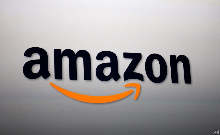 <p>SANTA MONICA, CA – SEPTEMBER 6:  The Amazon logo is projected onto a screen at a press conference on September 6, 2012 in Santa Monica, California.  Amazon unveiled the Kindle Paperwhite and the Kindle Fire HD in 7 and 8.9-inch sizes. (Photo by David McNew/Getty Images)</p>