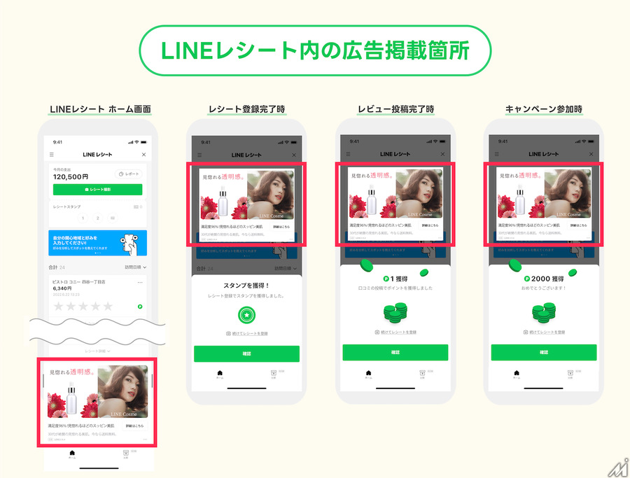 「LINE広告」、新たに「LINEレシート」での広告配信を開始　家計管理意識の高いユーザーへのアプローチを実現