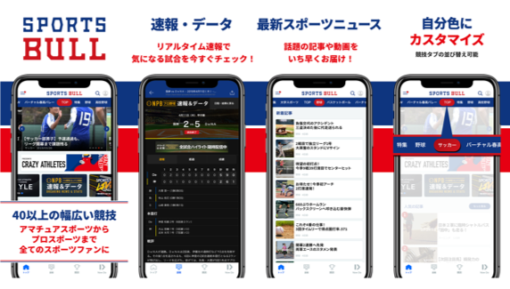 「SPORTS BULL」運営の運動通信社、電通、博報堂DYMP、ミクシィなどから増資及び提携