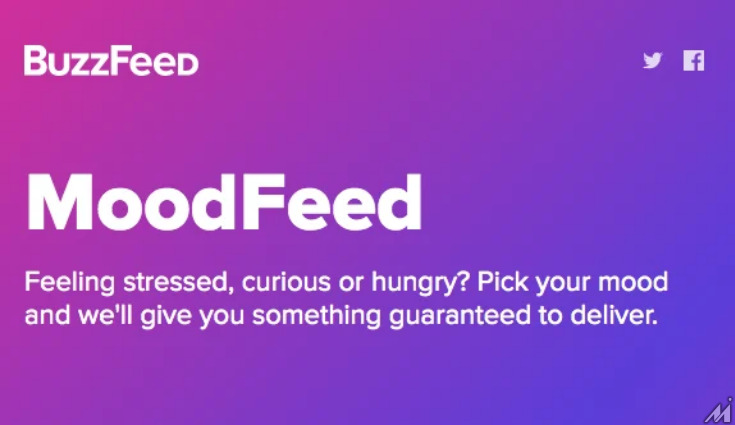 BuzzFeedが、気分に合わせた記事を提供する「MoodFeed」を発表