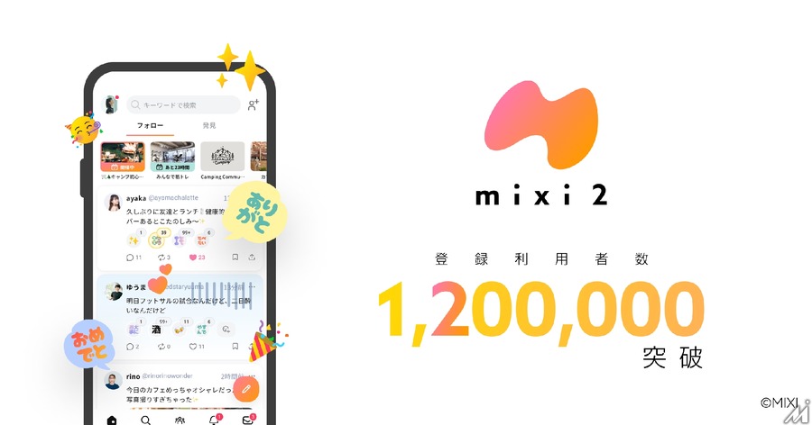 MIXIの新SNS「mixi2」、リリースから1週間で登録者数120万人突破