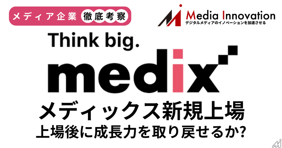 正統派Web広告のメディックスは新規上場で成長力を取り戻せるか【メディア企業徹底考察 #201】