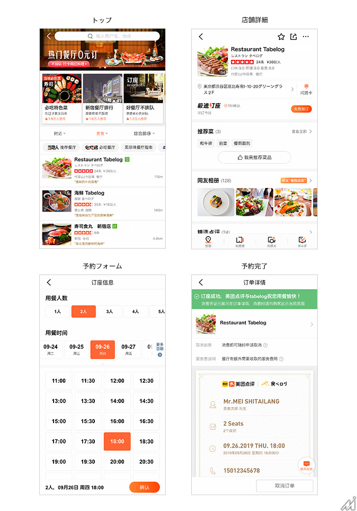 食べログ、中国「大衆点評」と組んで飲食店向けインバウンド集客支援サービス