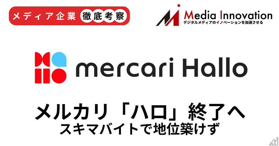 スキマバイト「メルカリ ハロ」終了、2桁成長に向けた一手失う【メディア企業徹底考察 #287】