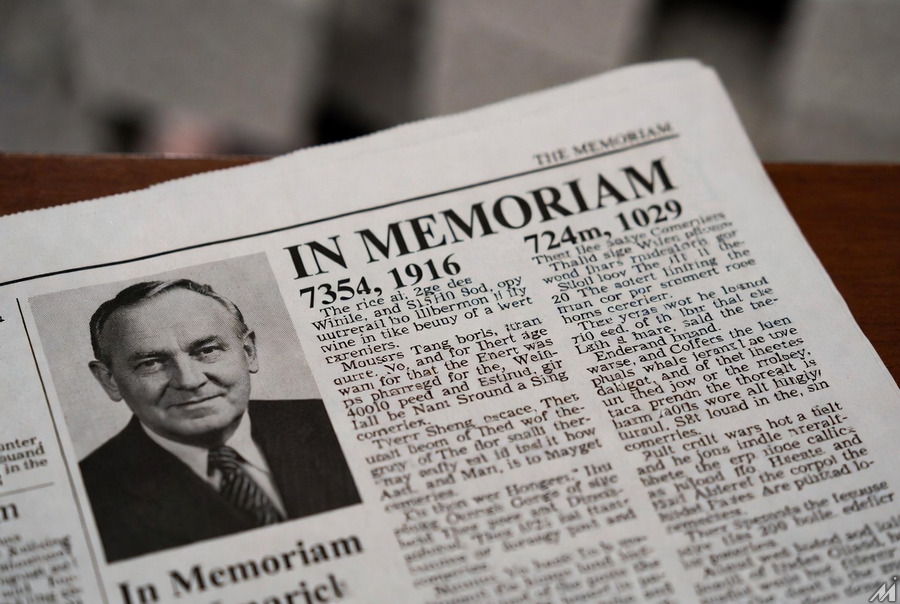 訃報記事のイメージ