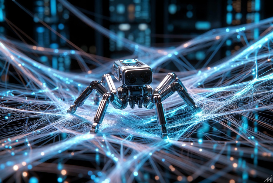 インターネットをクロールするイメージ画像