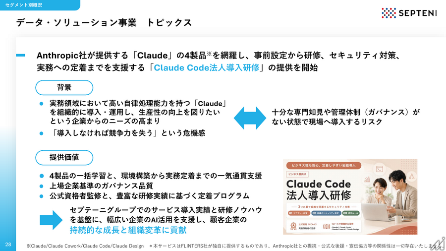 セプテーニHD、中間期営業利益56.4%増　全セグメント増収増益で中計目標前倒しへ