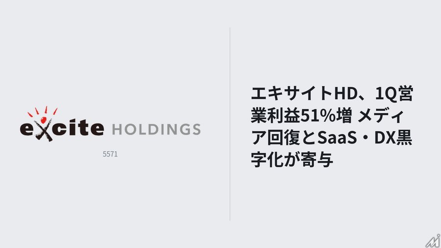 エキサイトHD、1Q営業利益50.9%増　メディア回復とSaaS黒字化が牽引