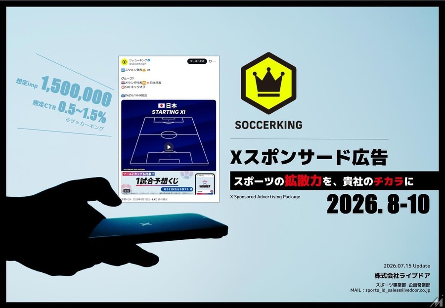 「SOCCERKING」、北中米W杯でトラフィック・収益とも過去最高　YouTube再生7800万回
