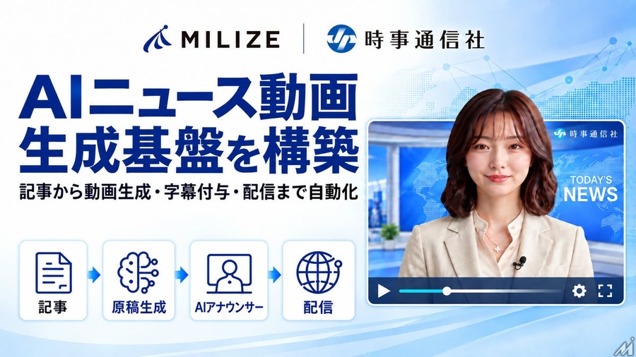MILIZE、Difyで時事通信社のAIニュース動画生成基盤を構築