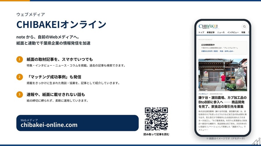 ちば経済産業新聞、ウェブメディア「CHIBAKEIオンライン」開設　会員制コミュニティも同日開始