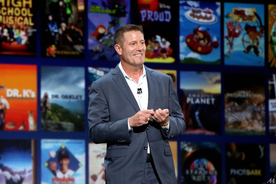<p>ANAHEIM, CALIFORNIA – AUGUST 23: Chairman of Direct-to-Consumer &amp; International division of The Walt Disney Company Kevin Mayer took part today in the Disney+ Showcase at Disney’s D23 EXPO 2019 in Anaheim, Calif.  (Photo by Jesse Grant/Getty Images for Disney)</p>
