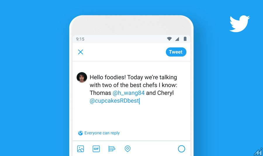 Twitter、返信できるユーザーを指定できる機能をテスト中