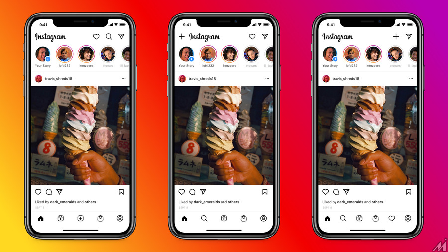 Instagram、新しい画面デザインをテスト中…「Reels」や「ショップ」タブが追加