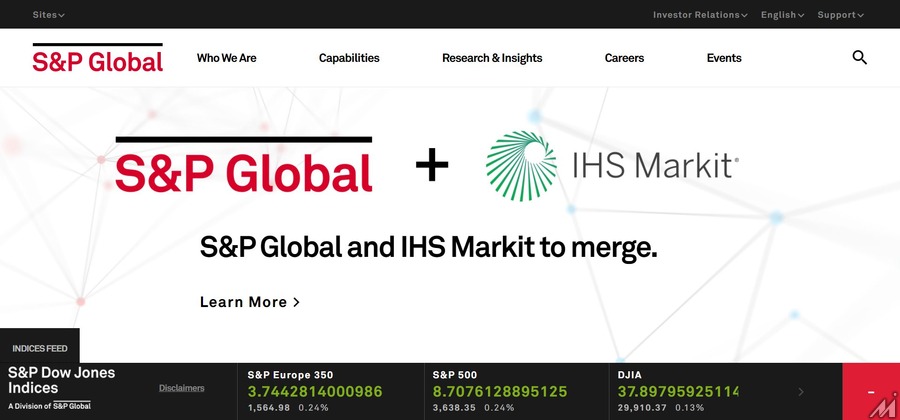 金融情報サービス大手のS&PがIHS Markitを約4兆円で買収