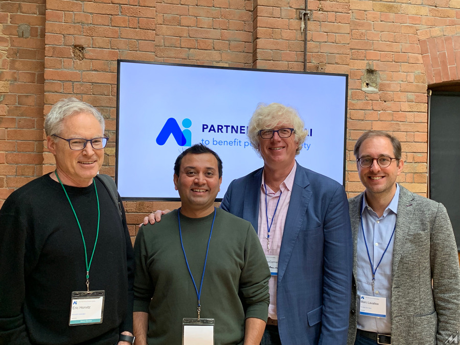 <p>左からEric Horvitz (Microsoft)、Jatin Aythora (Chief Architect, BBC)、Bruce MacCormack (CBC Radio Canada)、Marc Lavallee (Head of R&#038;D, The New York Times).</p>
