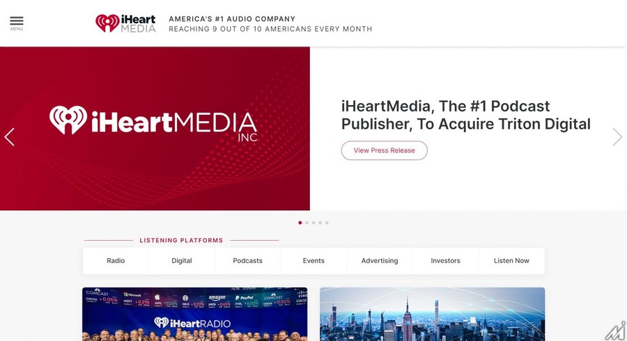 米iHeartMedia、世界初のポッドキャストの広告マーケットプレイスを提供開始