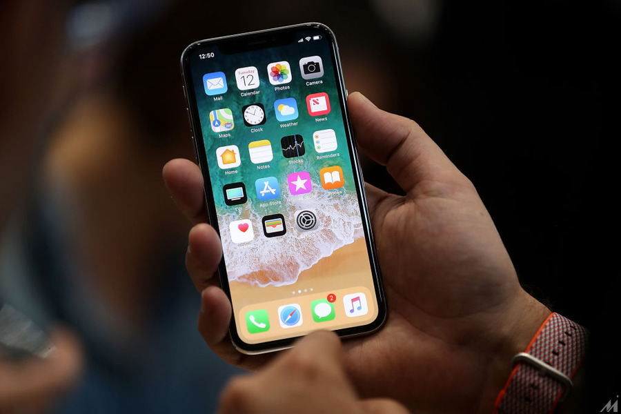 <p>CUPERTINO, CA – SEPTEMBER 12:  The new iPhone X is displayed during an Apple special event at the Steve Jobs Theatre on the Apple Park campus on September 12, 2017 in Cupertino, California. Apple held their first special event at the new Apple Park campus where they announced the new iPhone 8, iPhone X and the Apple Watch Series 3.  (Photo by Justin Sullivan/Getty Images)</p>