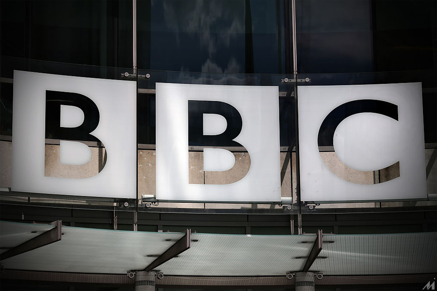 <p>LONDON, ENGLAND – JULY 25:  The logo for the Broadcasting House, the headquarters of the BBC is displayed outside on July 25, 2015 in London, England. The main Art Deco-style building of the British Broadcasting Corporation was officially opened on 15 May 1932 and has since seen extensive refurbishment with an extension to the main building completed in 2005.  (Photo by Carl Court/Getty Images)</p>