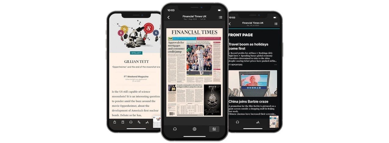 フィナンシャル・タイムズ、印刷版が読めるアプリを提供開始・・・引き続き紙も維持すると表明 画像