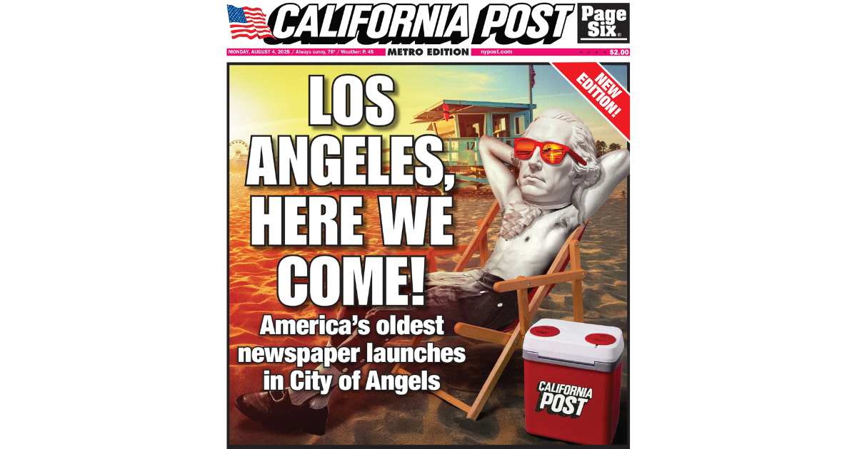 「ニューヨーク・ポスト」がロサンゼルスへ！「カリフォルニア・ポスト」創刊 画像