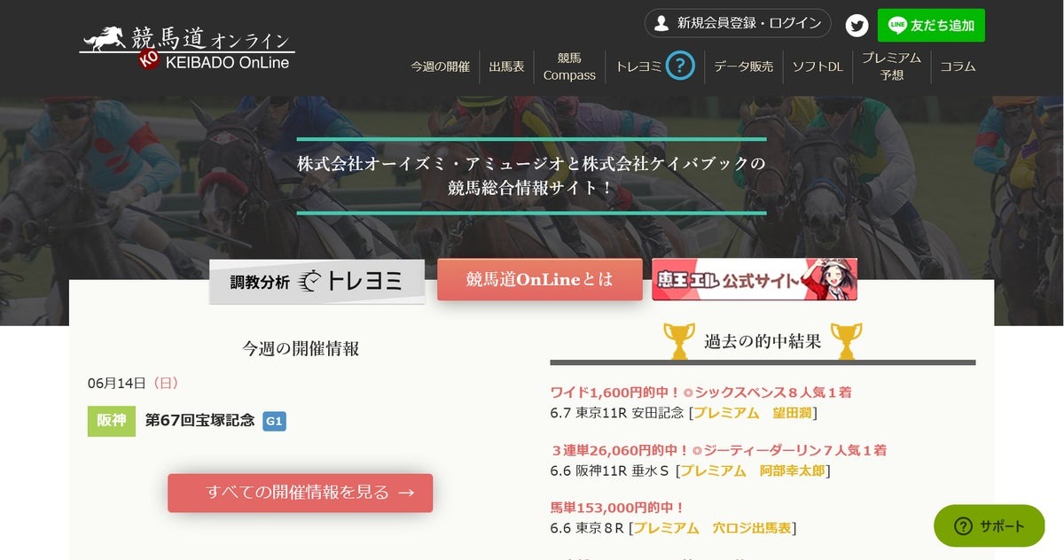 フリックスルー、老舗競馬メディア「競馬道OnLine」「タイムフィルターOnLine」「競馬予想GP」等の事業をオーイズミ・アミュージオから譲受へ 画像