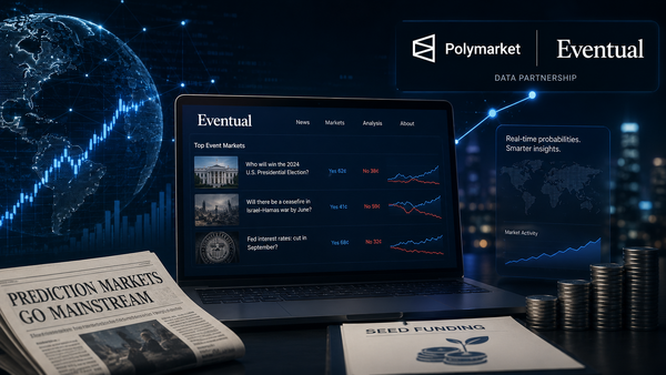 予測市場メディア「Eventual」が誕生、Polymarketとデータ提携しシード資金を調達 画像