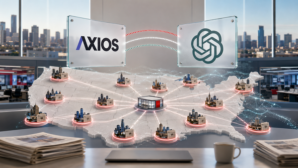 Axios、OpenAIとの3年契約でローカルニュース13本を立ち上げへ 購読者200万人超も黒字化は道半ば 画像