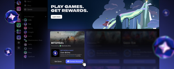Discord、成果報酬型広告「Play Quest+」発表 EA『Battlefield 6』で初展開、ゲーム内行動に応じ報酬付与 画像