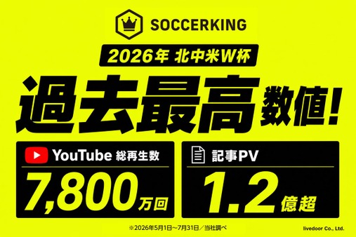 「SOCCERKING」、北中米W杯でトラフィック・収益とも過去最高　YouTube再生7800万回 画像
