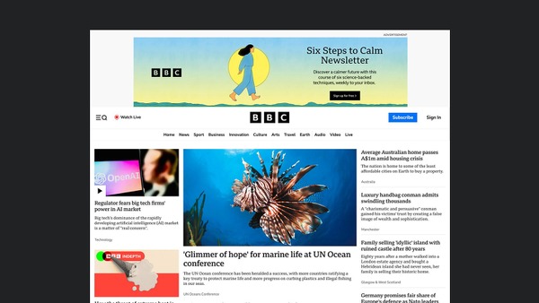 BBC.com、米国市場で課金制導入　月額8.99ドルでプレミアム体験を提供 画像