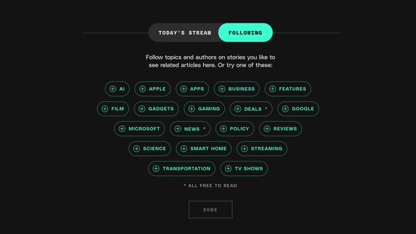 テック系メディア「The Verge」、読者がタイムラインをカスタマイズできる「フォロー」機能導入 画像