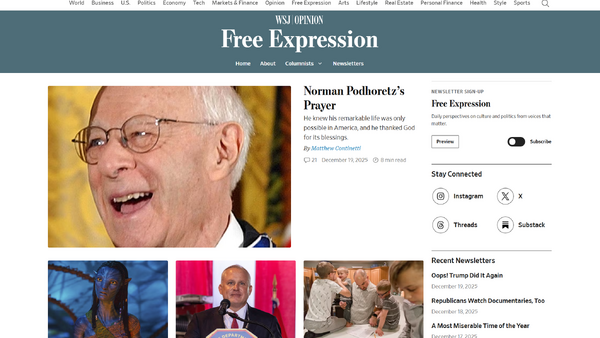 「ウォール・ストリート・ジャーナル」オピニオン欄を強化、サブスタックでも有料配信 画像